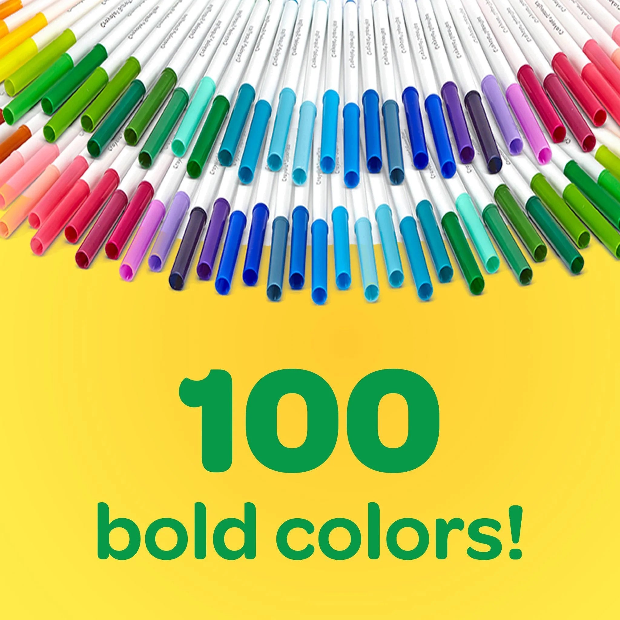 Super Tips Washable Markers, 100 Ct, Easter Coloring Supplies, Classroom Must Haves, Easter Gifts for Kids and Teens, Ages 3+